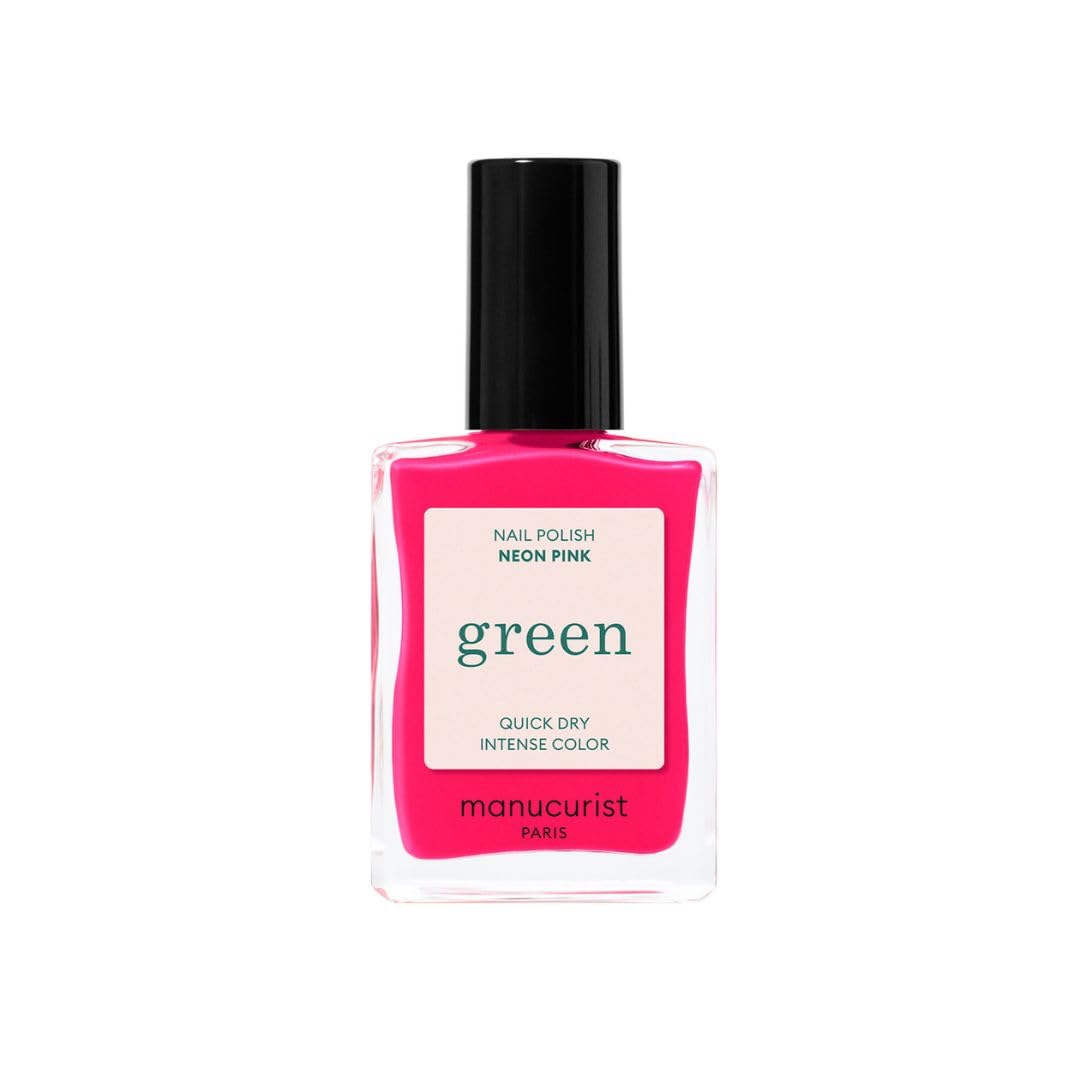 Manucurist - Green Red Cherry Nail Polish - Cherry Red Nail Polish - 9-Free, Vegan and Plant-Based - Manicure - Made in France - 0.5 fl oz