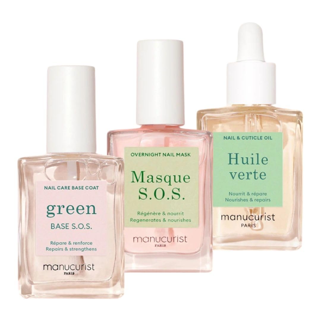 Manucurist SOS Nail Mask - Nail Care - Overnight Nail Mask - For Severely Damaged Nails - 80.5% natural plant based ingredients - 0.5 fl oz