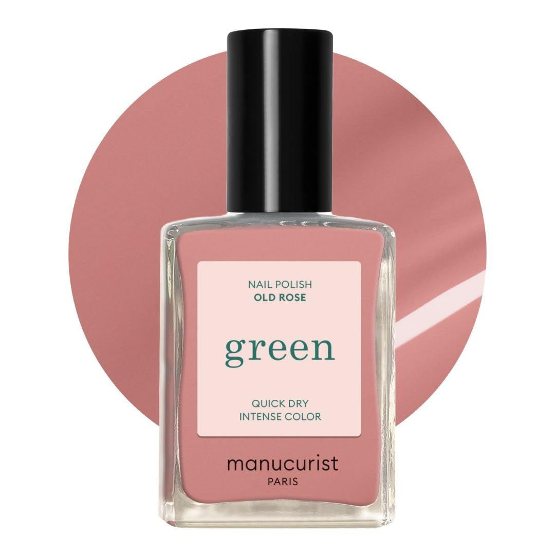 Manucurist - Green Red Cherry Nail Polish - Cherry Red Nail Polish - 9-Free, Vegan and Plant-Based - Manicure - Made in France - 0.5 fl oz