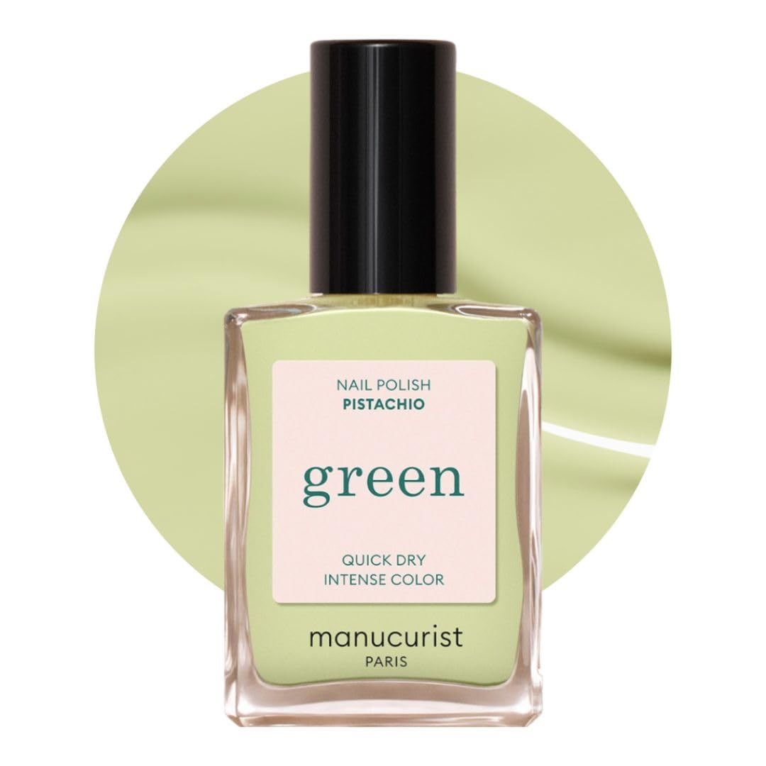 Manucurist - Green Red Cherry Nail Polish - Cherry Red Nail Polish - 9-Free, Vegan and Plant-Based - Manicure - Made in France - 0.5 fl oz