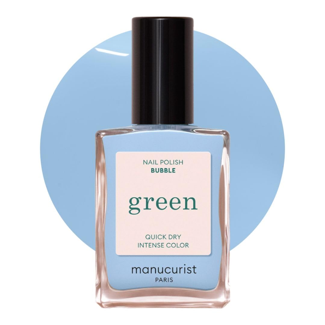 Manucurist - Green Red Cherry Nail Polish - Cherry Red Nail Polish - 9-Free, Vegan and Plant-Based - Manicure - Made in France - 0.5 fl oz