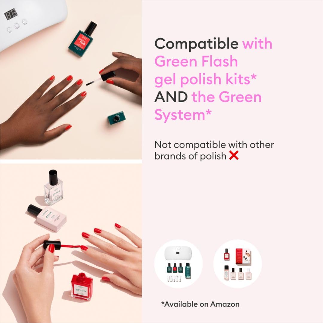 Manucurist - Green Flash Gel Nail Polish Remover - Effective Plant-Based - Acetone-Free - Floral Scent - 3.38 fl oz