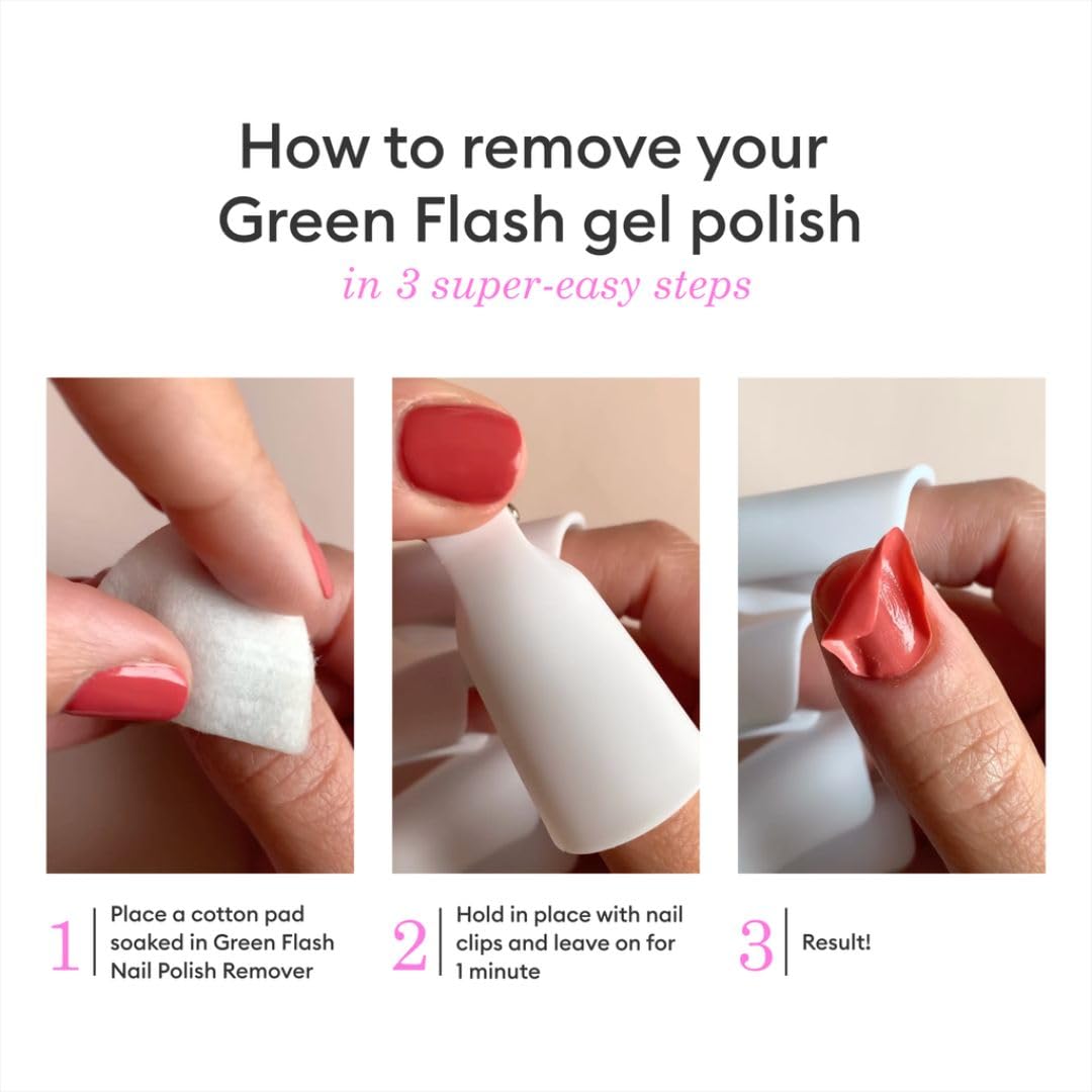 Manucurist - Green Flash Gel Nail Polish Remover - Effective Plant-Based - Acetone-Free - Floral Scent - 3.38 fl oz
