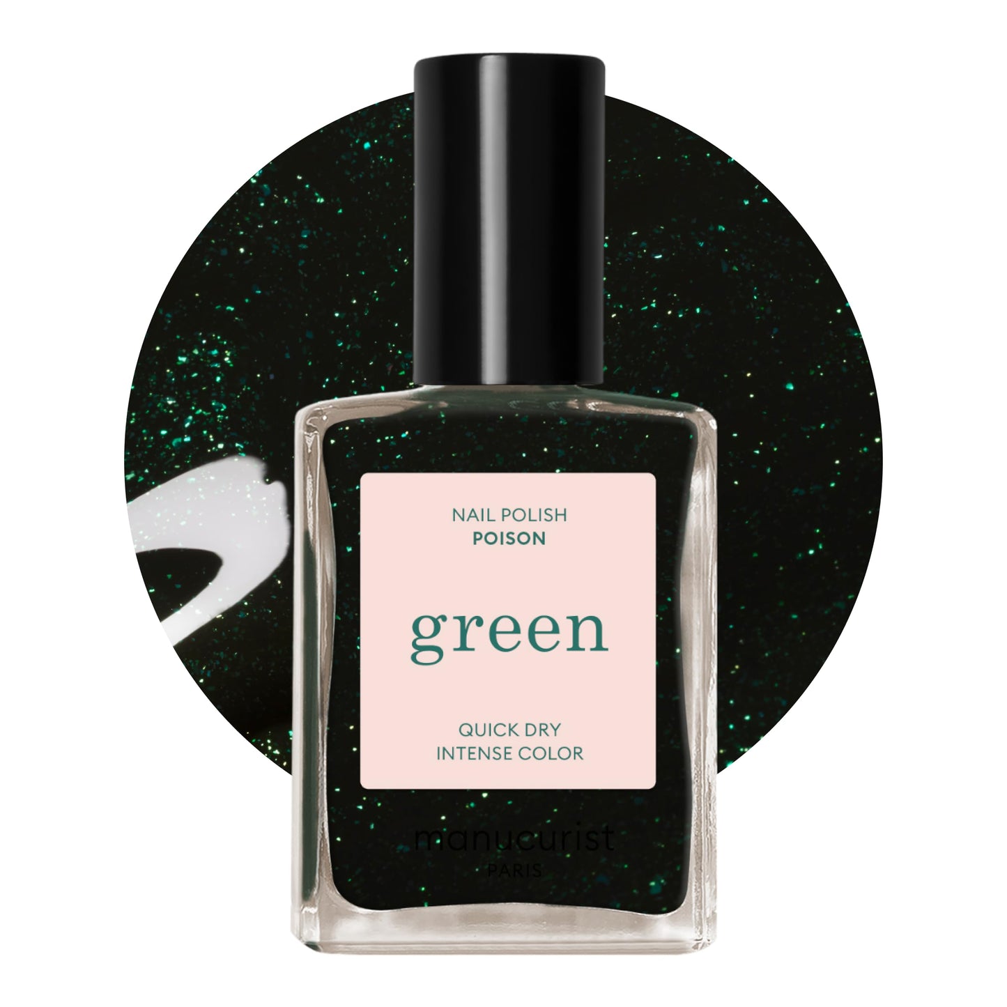 Manucurist - Green Red Cherry Nail Polish - Cherry Red Nail Polish - 9-Free, Vegan and Plant-Based - Manicure - Made in France - 0.5 fl oz