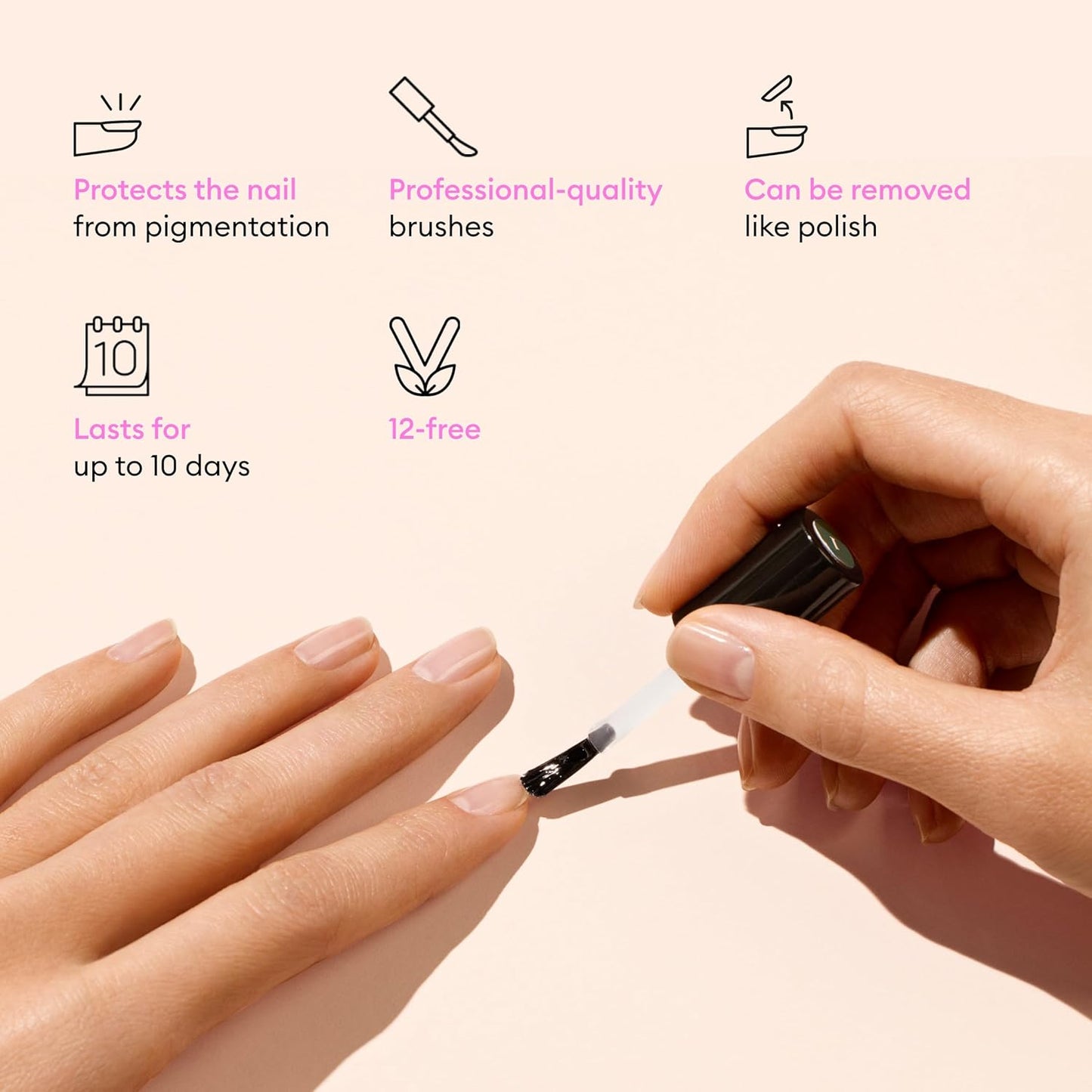 Manucurist Green Flash Base Coat - LED Gel Nail Polish Base Coat - 12-Free - 84% Bio-Sourced Ingredients - Made in France - 0.5 fl oz Bottle