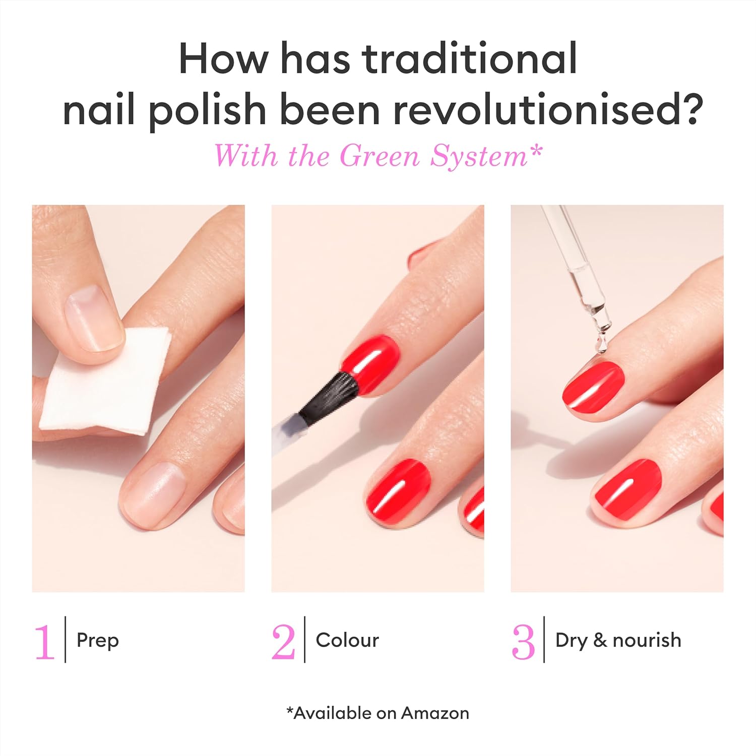 Manucurist Green Poppy Red - Red Nail Polish - 9-Free, Vegan and Plant-Based - Quick Dry Manicure - Non Toxic - Made in France - 0.5 fl oz