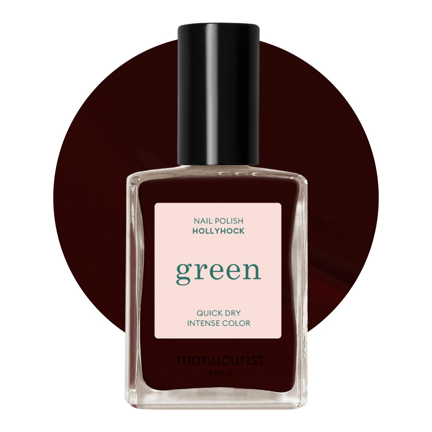 Manucurist - Green Red Cherry Nail Polish - Cherry Red Nail Polish - 9-Free, Vegan and Plant-Based - Manicure - Made in France - 0.5 fl oz